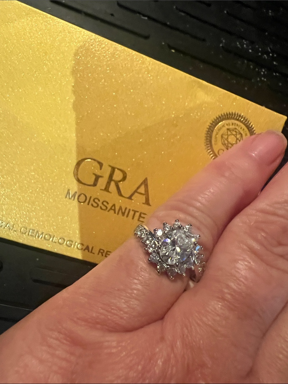 Halo Engagement Ring in Silver